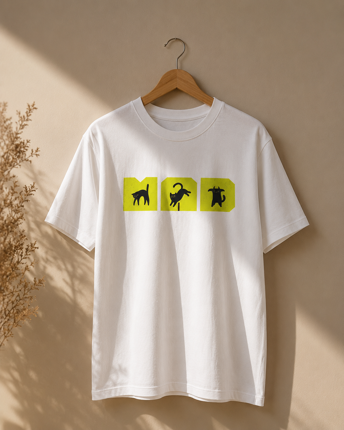 MAD Oversized Cat Print Tee